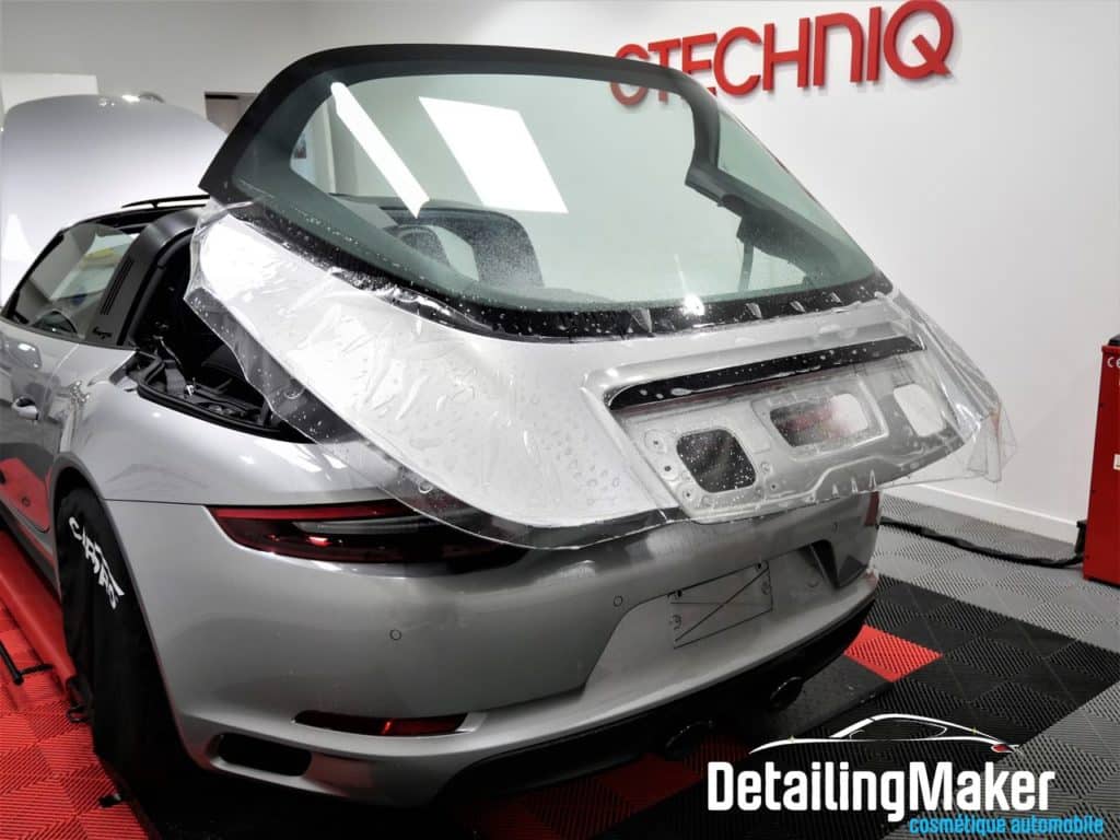 film de protection carrosserie sur porsche 991 targa 4 gts