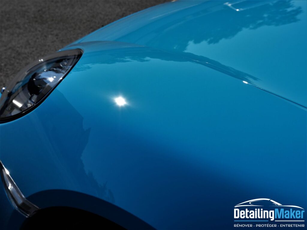 detailing sur Porsche 718 Cayman Bleu Miami