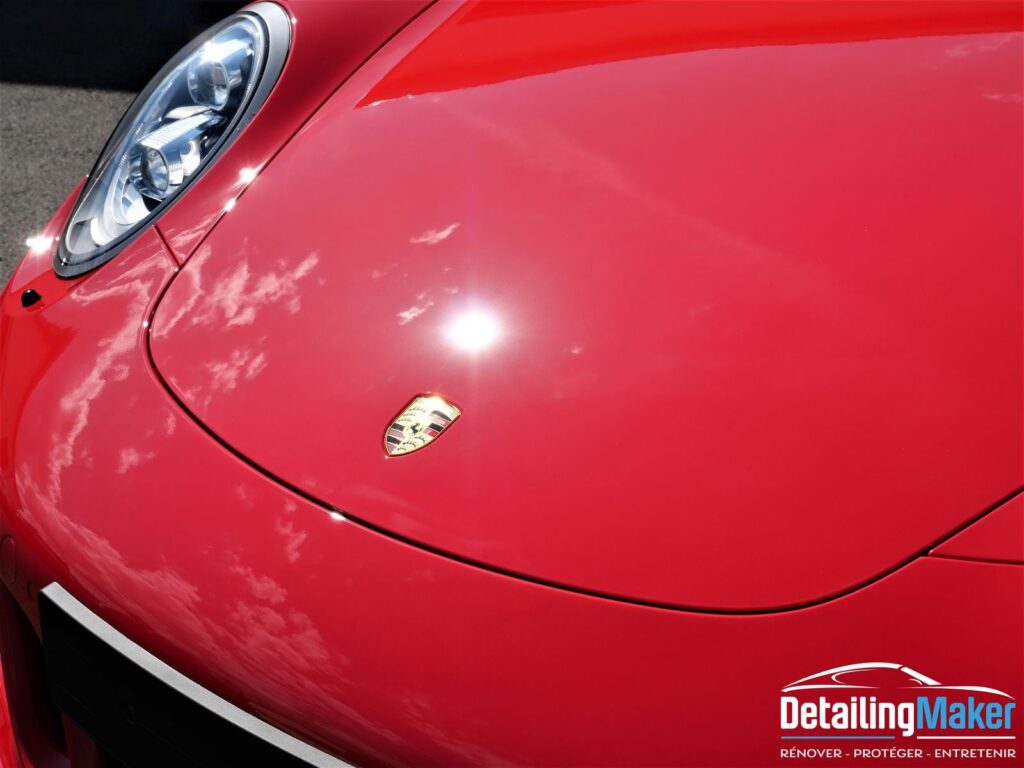 film protection sur capot porsche